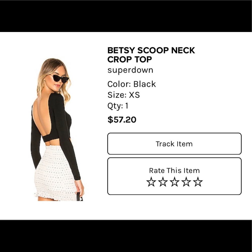 Betsy scoop neck crop top